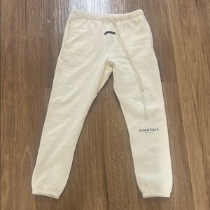 Essentials Cream Joggers for Men